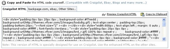 Copy and paste your code to Craigslist...